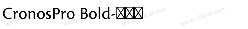 CronosPro Bold字体转换